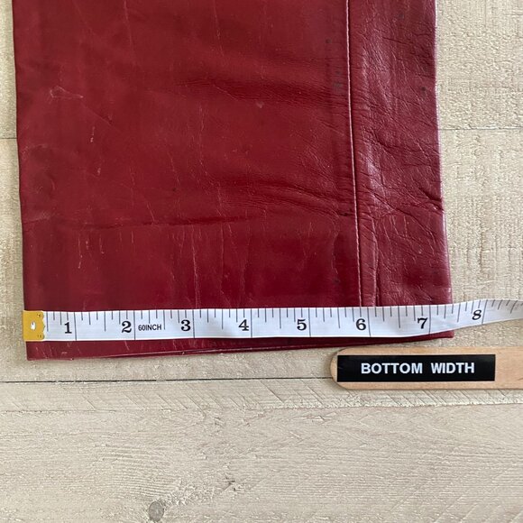 Gap Women Vintage Boot Cut Red Genuine Leather Pants Mid Rise Size 0 - Picture 13 of 14